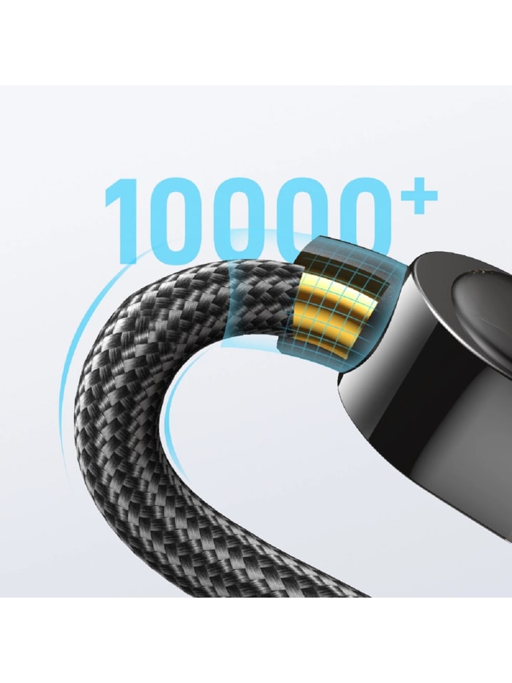 COFI 1453 Smartphone Kabel Ladekabel Datenkabel 100W USB-C auf USB-C Kabel 1,2m in Schwarz günstig kaufen 1200