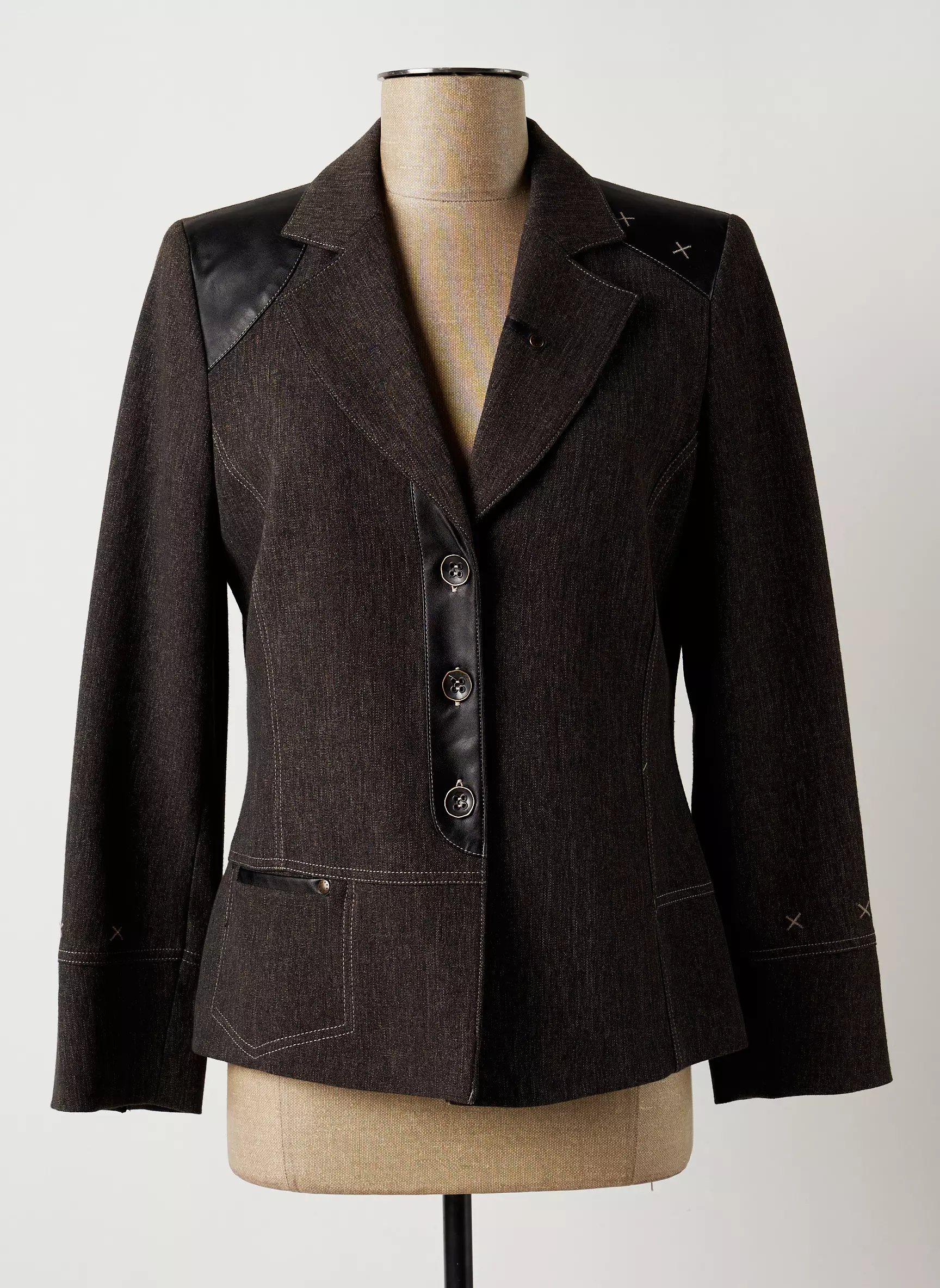 Gd Vestecasual Femme couleur marron