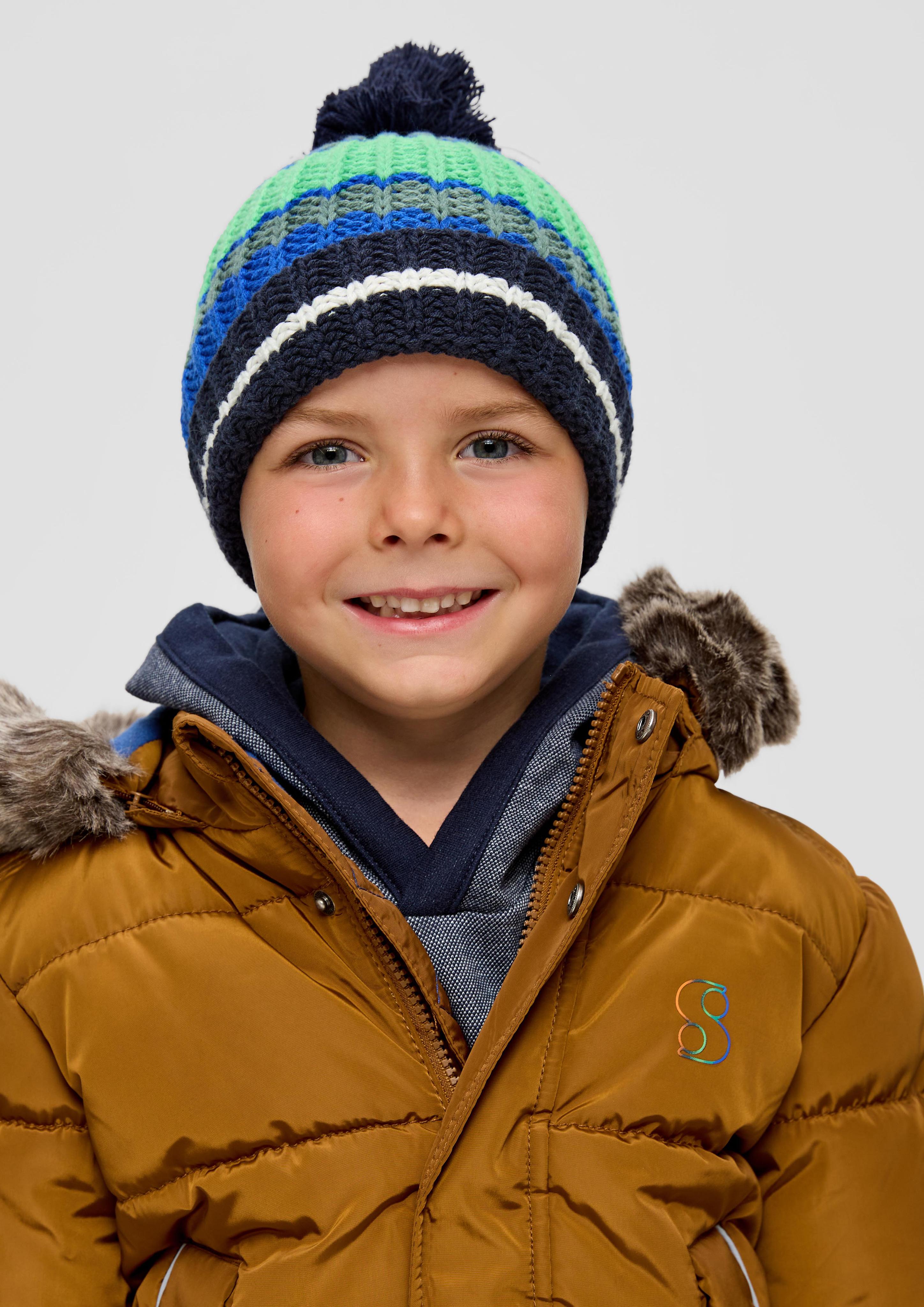 Strickmütze mit Pompom  2132402-59G4