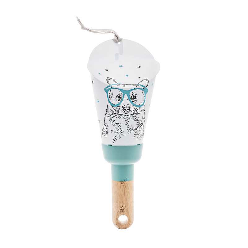 Coffret 5 en 1 lampe nomade ours à lunettes bleu Polochon and cie