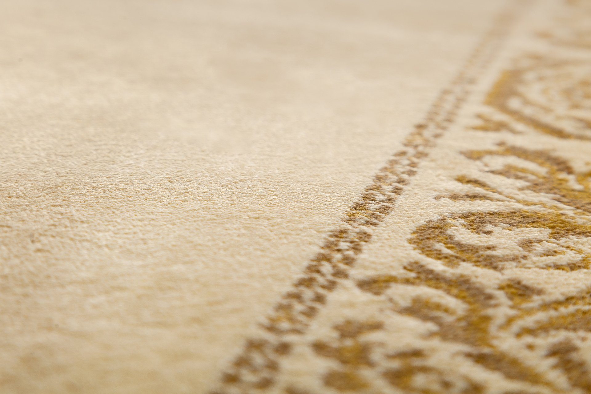 Designteppich Belle Arti Premium Wohnzimmer Mäander Teppich, Belle Arti, Rechteckig, Höhe: 8 mm, Seidig, samtig, handgeknüpfte Fransen, glänzend, Naturfasern