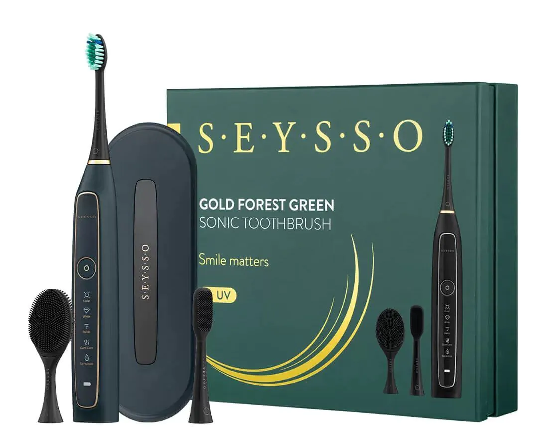 „Seysso Gold Forest Green Gold“ ultragarsinis dantų šepetėlis