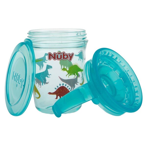 Nûby 6 M 360° Wonder Cup fülekkel, kék, 240ml