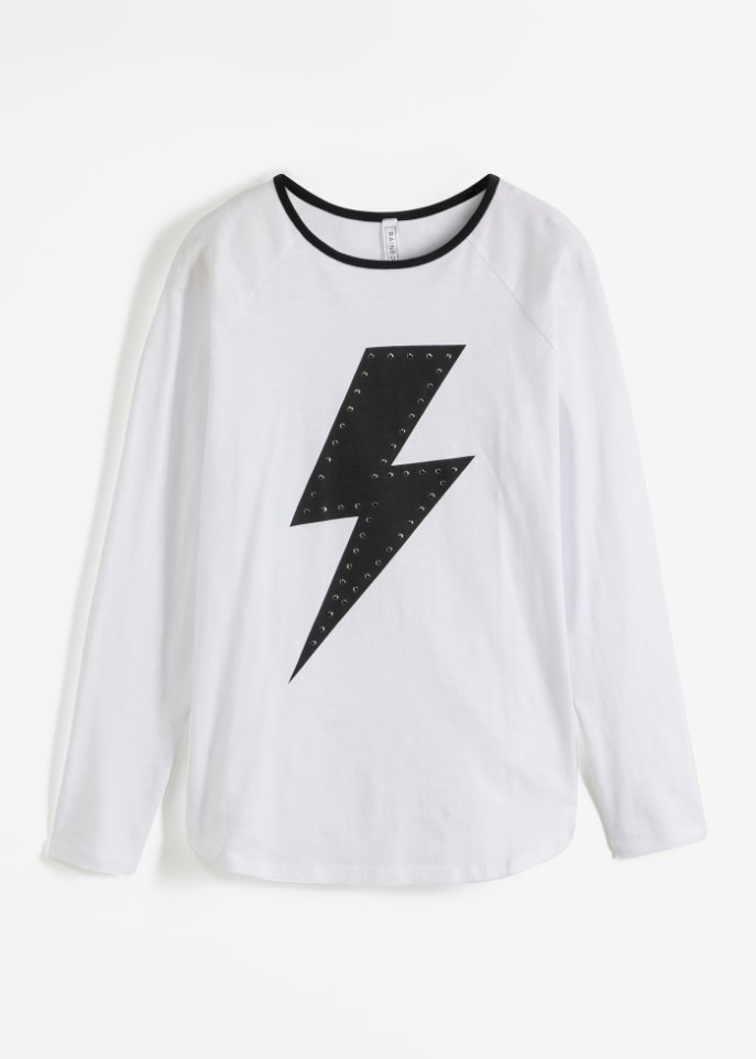 Shirt mit Nietenbesatz aus Bio-Baumwolle