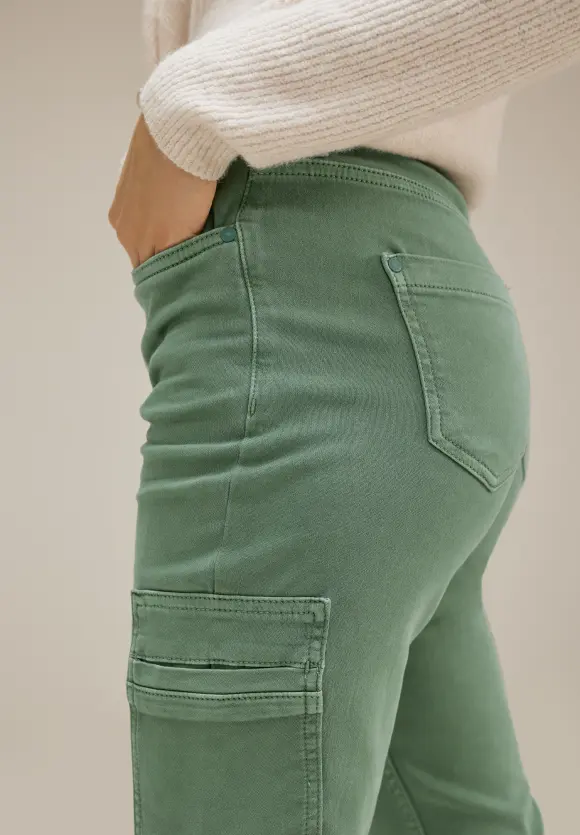 Street One Grüne Cargo Casual Fit Jeans