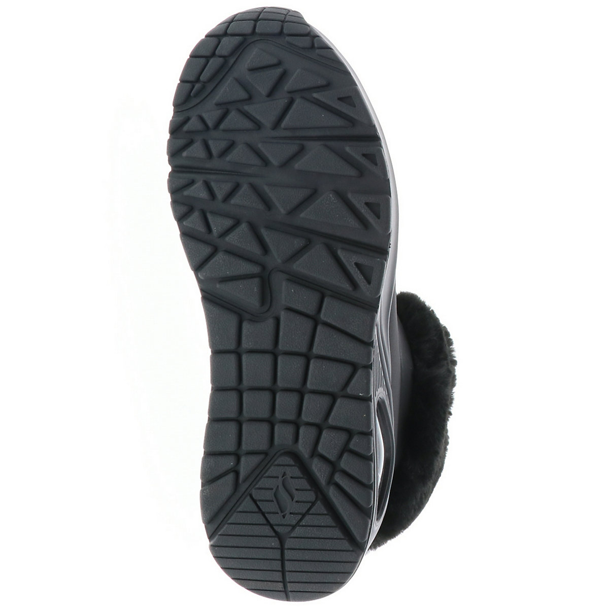 310539L/BBK Uno-Fall Air Kinder Mädchen Damen Sneaker Turnschuhe Kunstfell schwarz
