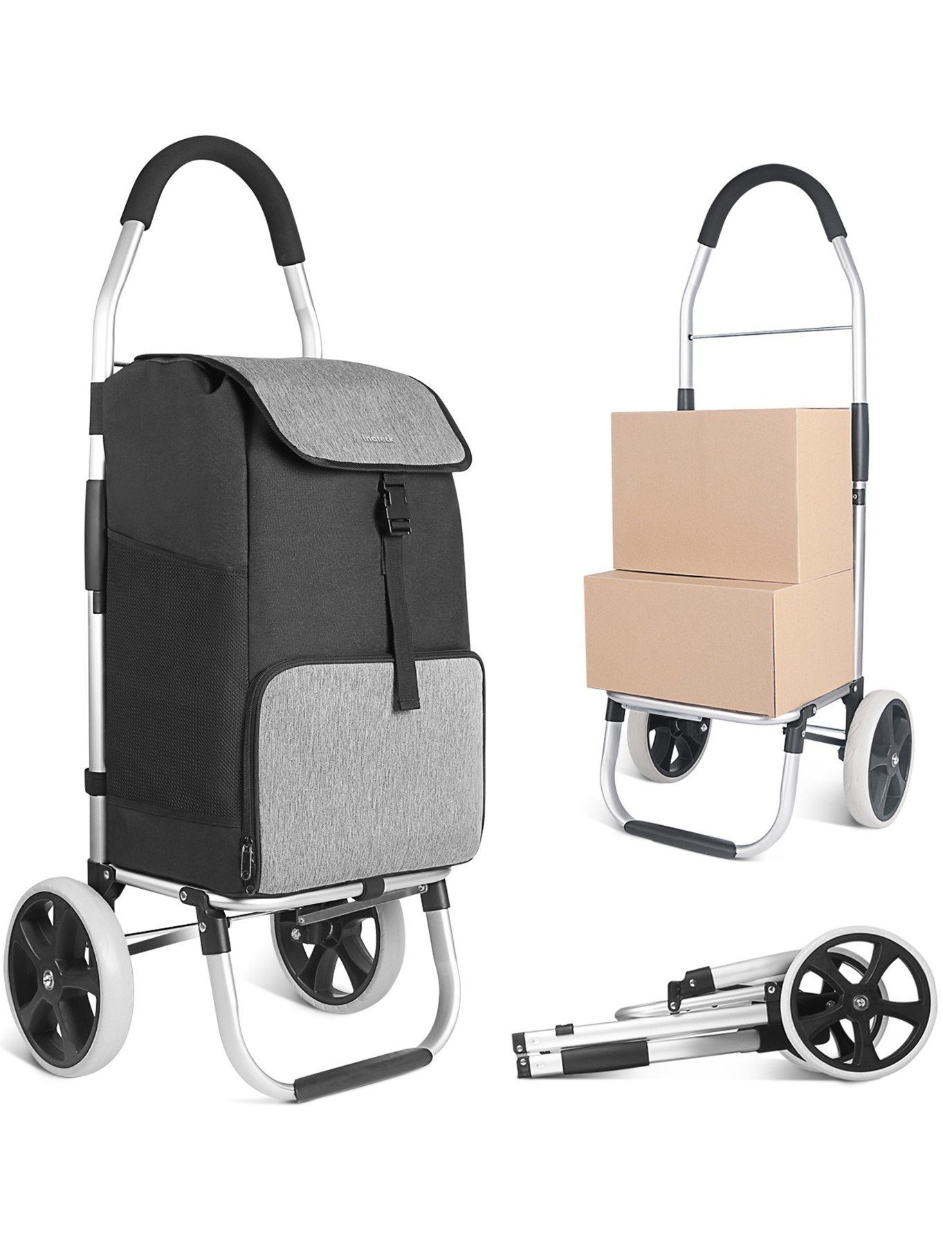 Inateck Einkaufstrolley Handwagen, Faltbar, Tragkraft 45 kg, 41 l