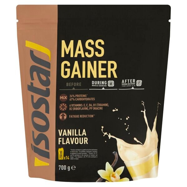 Isostar Mass Gainer Proteiinijauhe vaniljanmakuinen 700g