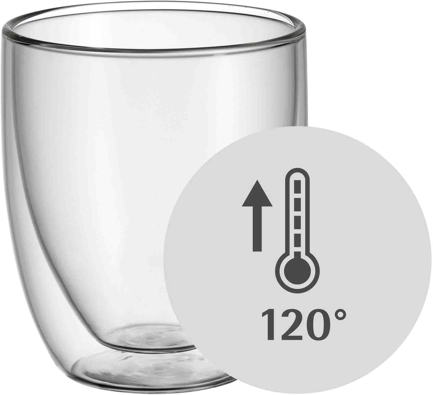 WMF Gläser-Set Kult Coffee, Glas, doppelwandige Ausführung mit Thermoeffekt