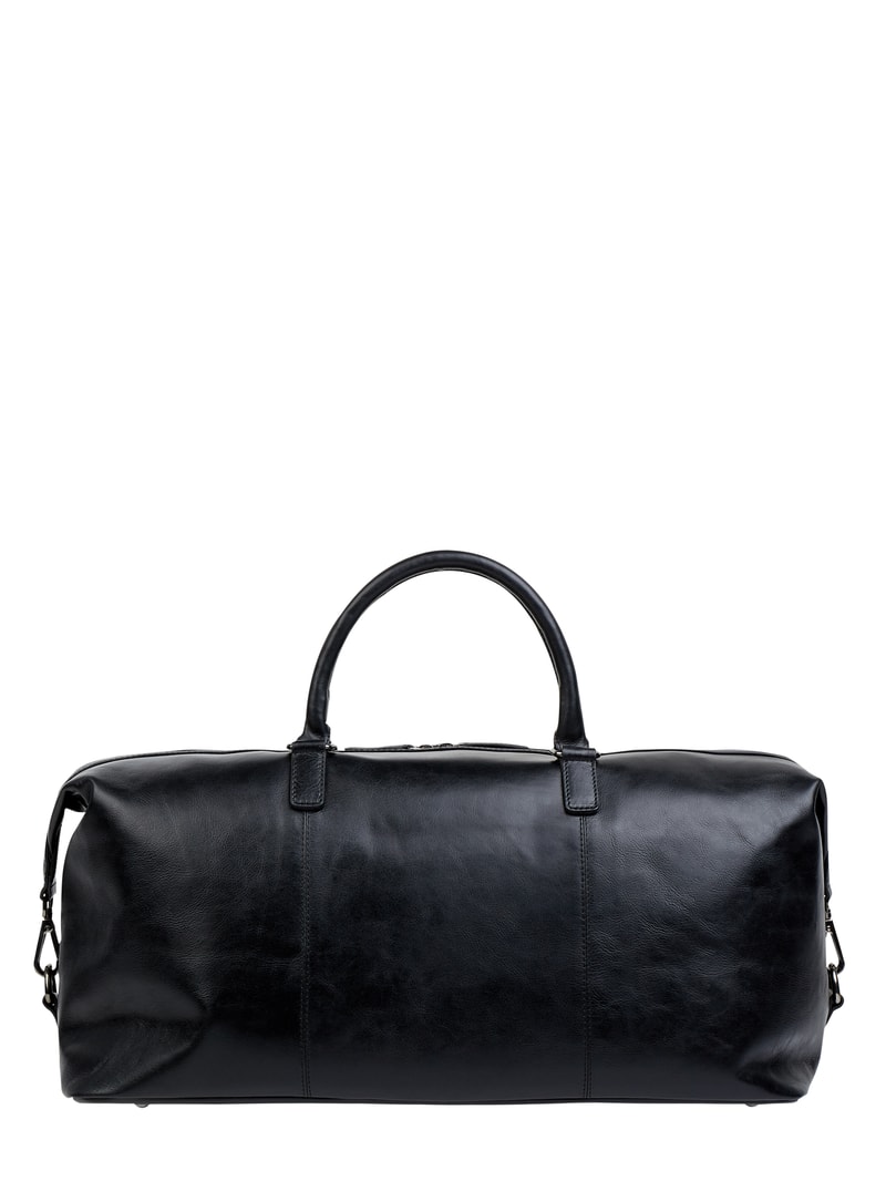 Weekender aus Leder in schwarz