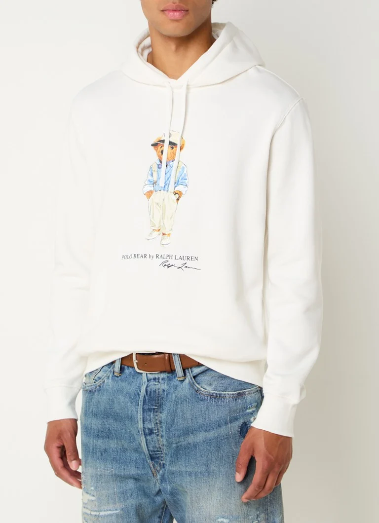 Φούτερ με κουκούλα Ralph Lauren Polo Bear με στάμπα μπροστά και αρκουδάκι