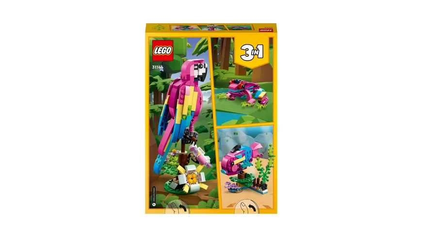 LEGO Creator 3in1 31144 Exotischer pinkfarbener Papagei