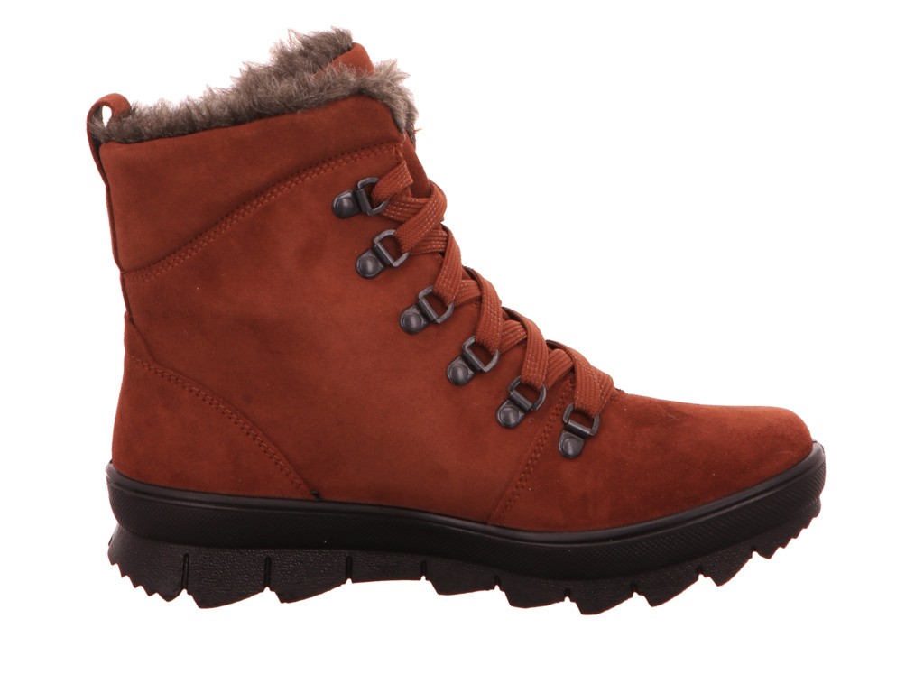 SUPERFIT Schnür-Stiefeletten braun Stiefelette Leder - NOVARA