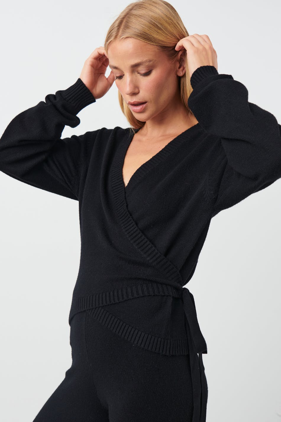 Homewear wrap cardigan