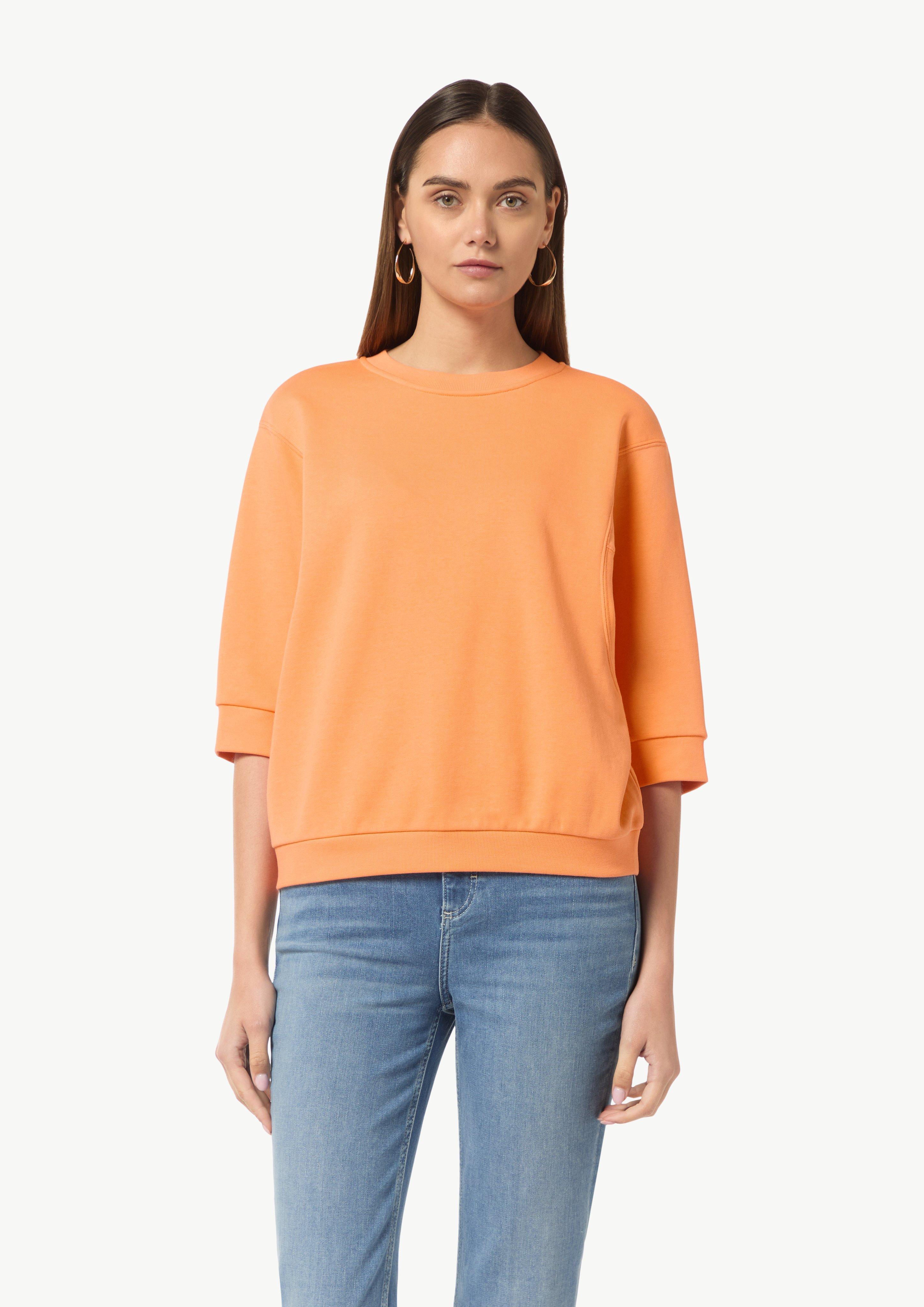 Lockeres Sweatshirt mit 3/4-Arm - blutorange