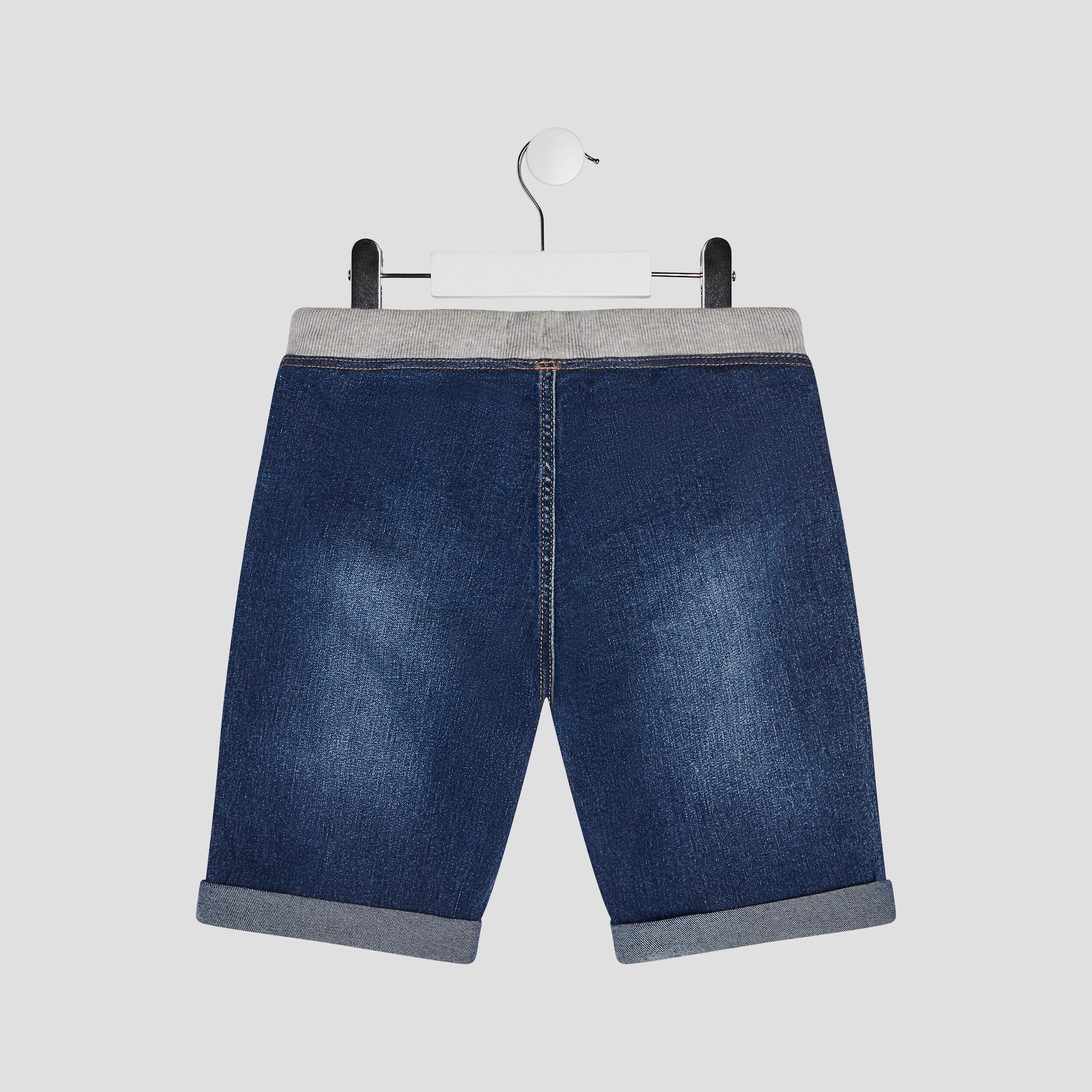 Bermuda droit en jean denim stone garçon | La Halle