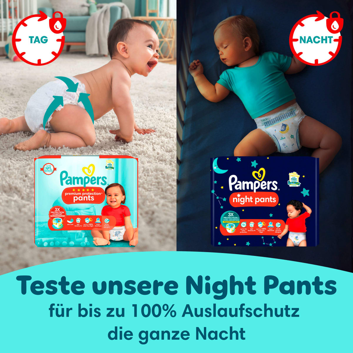Baby Pants Premium Protection Gr.5 Junior (12-17 kg), Monatsbox, 144 St
