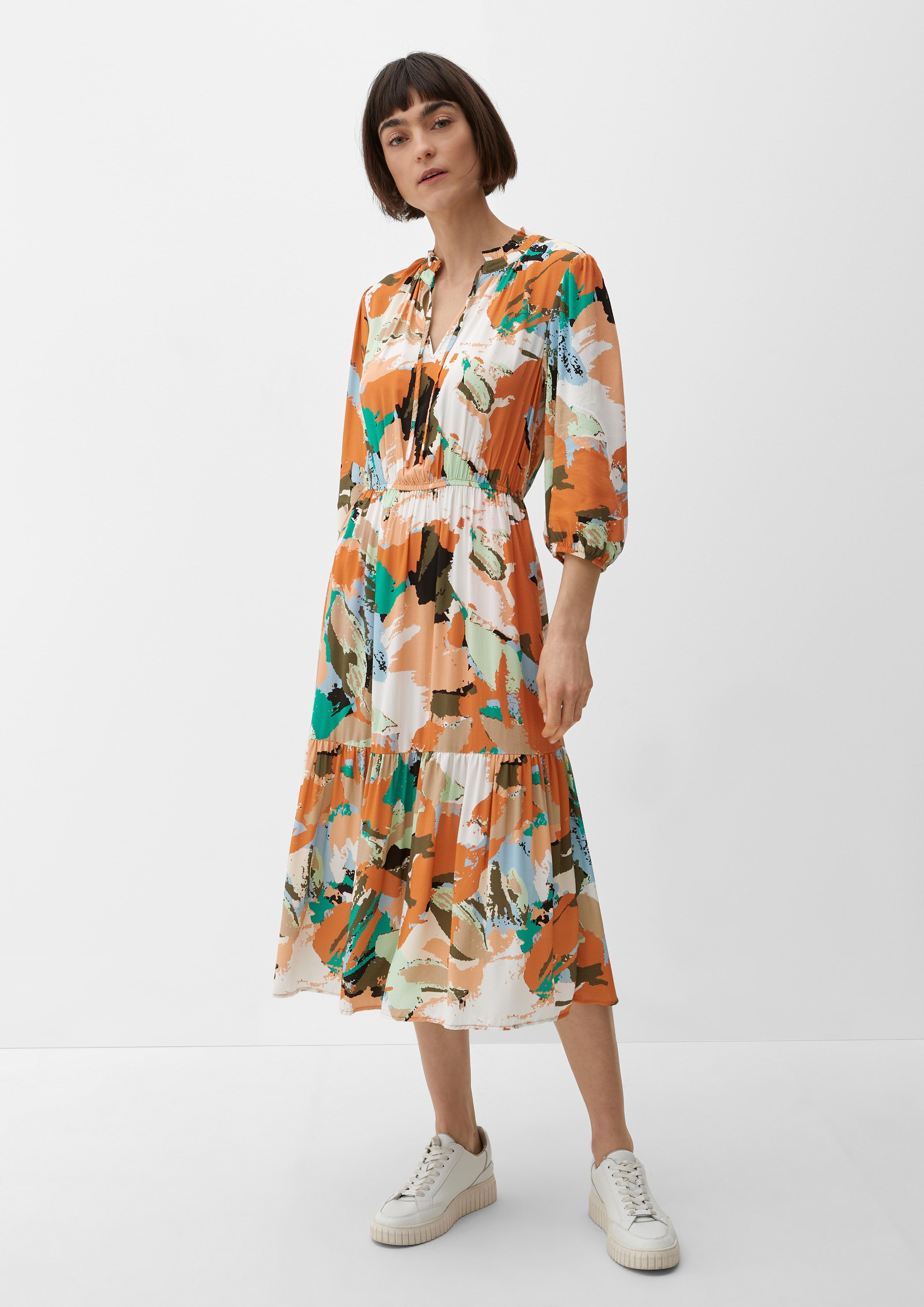 Stufenkleid mit Allover-Print  2132454-27B2