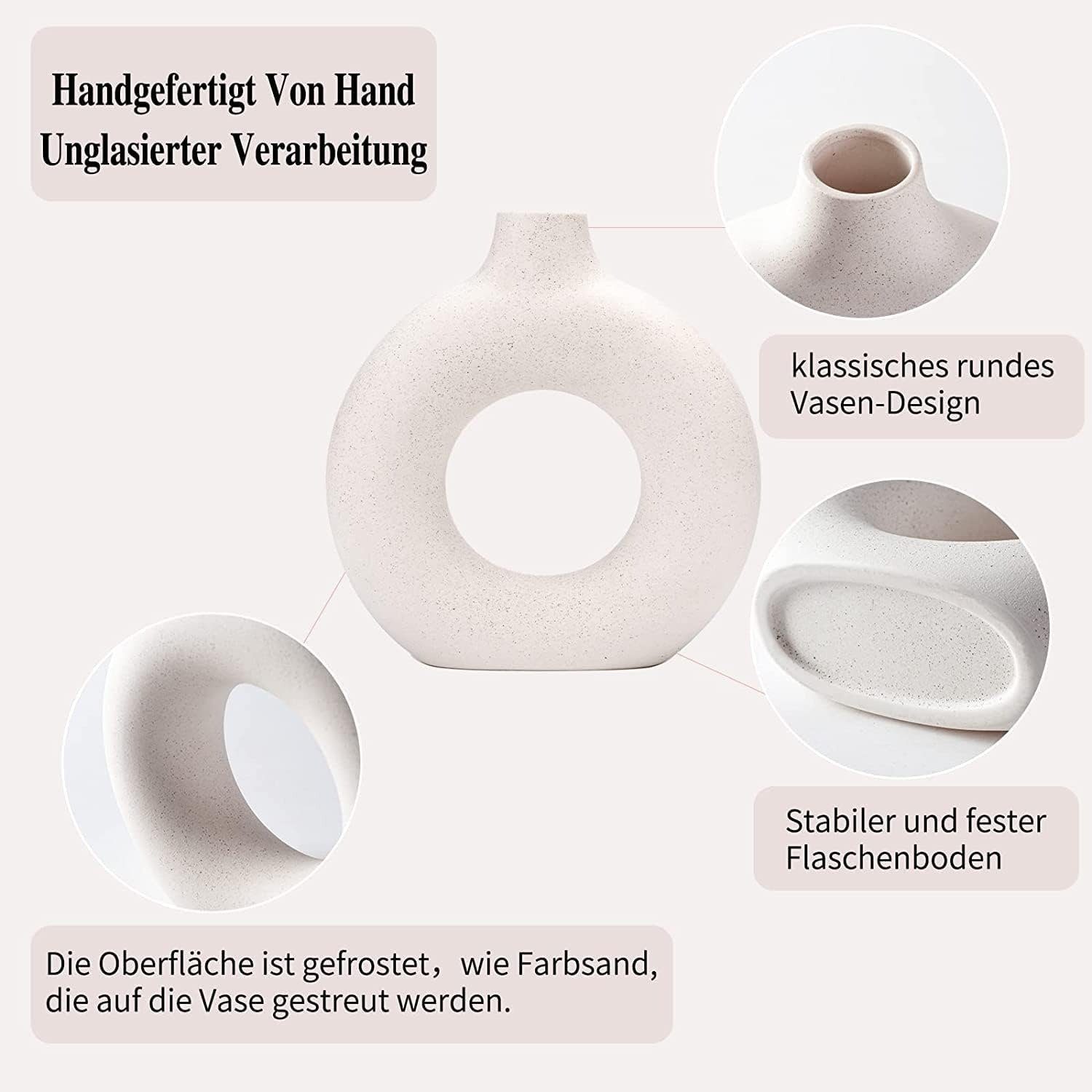 Deliana.home Dekovase Vasen für pampasgras,Kreative vase Moderne Wohnkultur (2 St., 2 Stück), Handmade vase,vasen Set