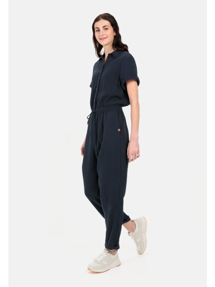 Camel Active Jumpsuit aus sommerlichem Musselin in Blau günstig kaufen