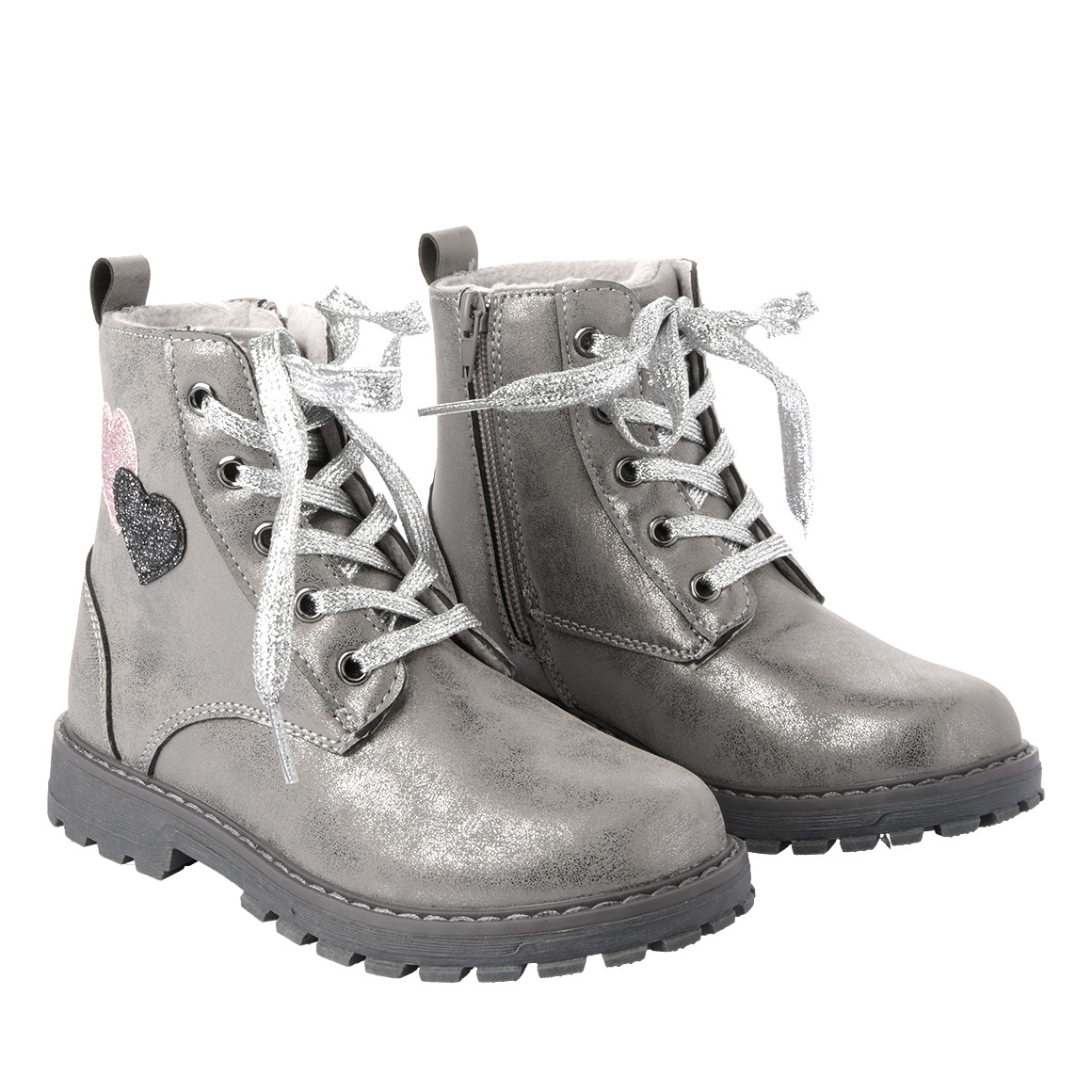 Mädchen Stiefelette im Metallic-Look