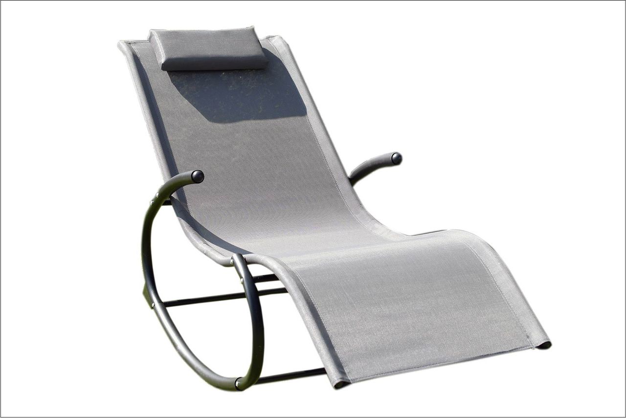 CHILLROI Schaukelgartenstuhl grau