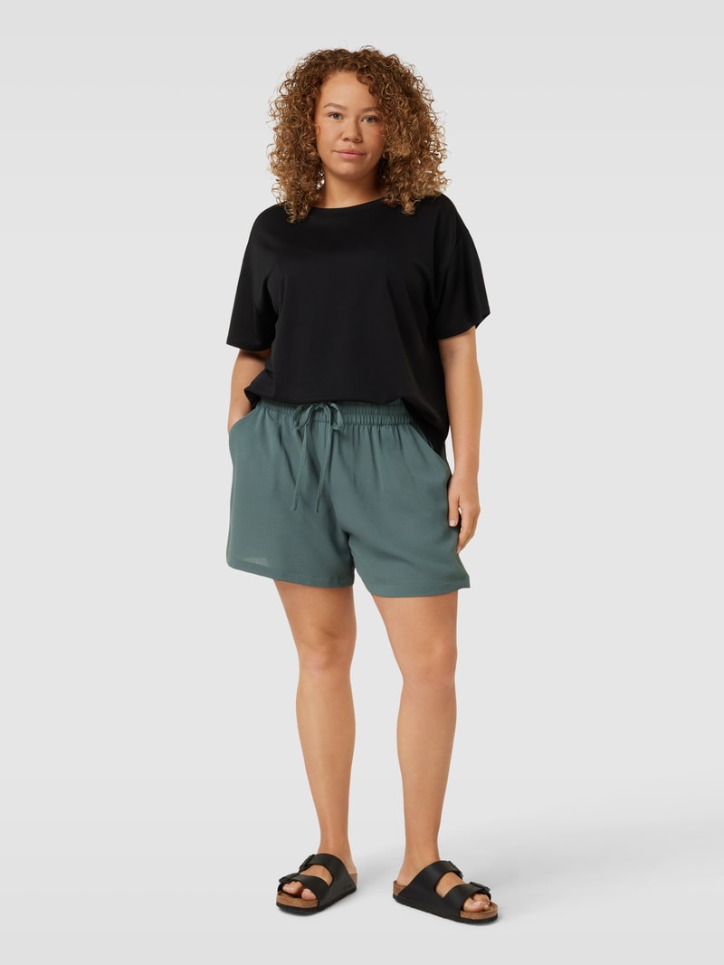 PLUS SIZE Shorts mit elastischem Bund in hellgrün