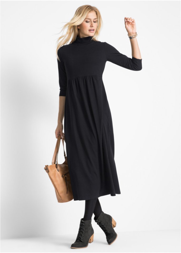 Shirt-Midikleid, 3/4 Arm