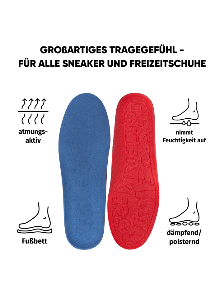 Bama Group Einlegesohle BAMA Sneaker Fußbett in red | blue günstig kaufen 35/36