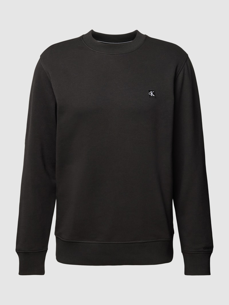Sweatshirt mit Logo-Patch Modell 'EMBRO' in black