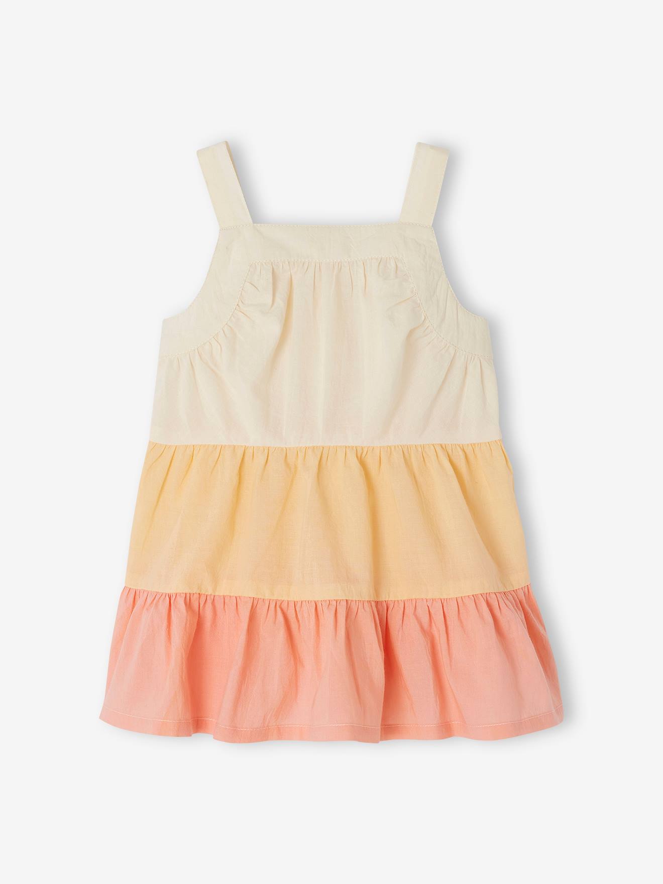 Vertbaudet Mädchen Baby Stufenkleid - pfirsich