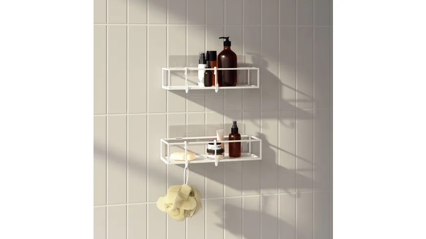 umbra Duschablage Cubiko 2er Set Weiss