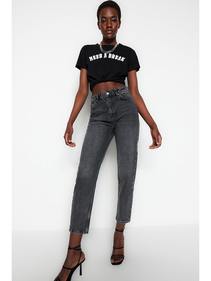 trendyol Jeans - Mom fit - in Anthrazit günstig kaufen