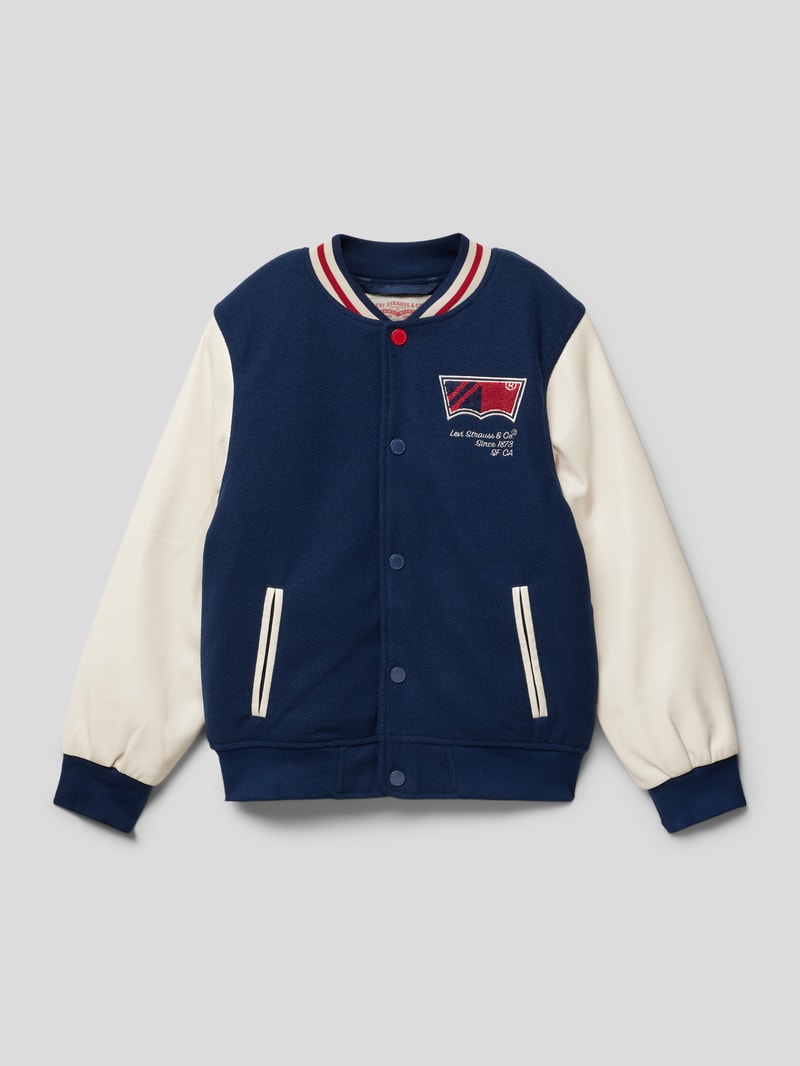 College-Jacke in Two-Tone-Machart Modell 'VARISTY' in marineblau