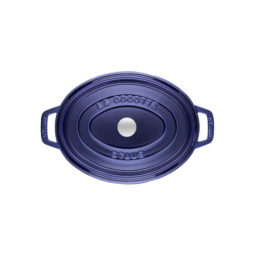 Cocotte 29 cm, oval, Dunkelblau, Gusseisen