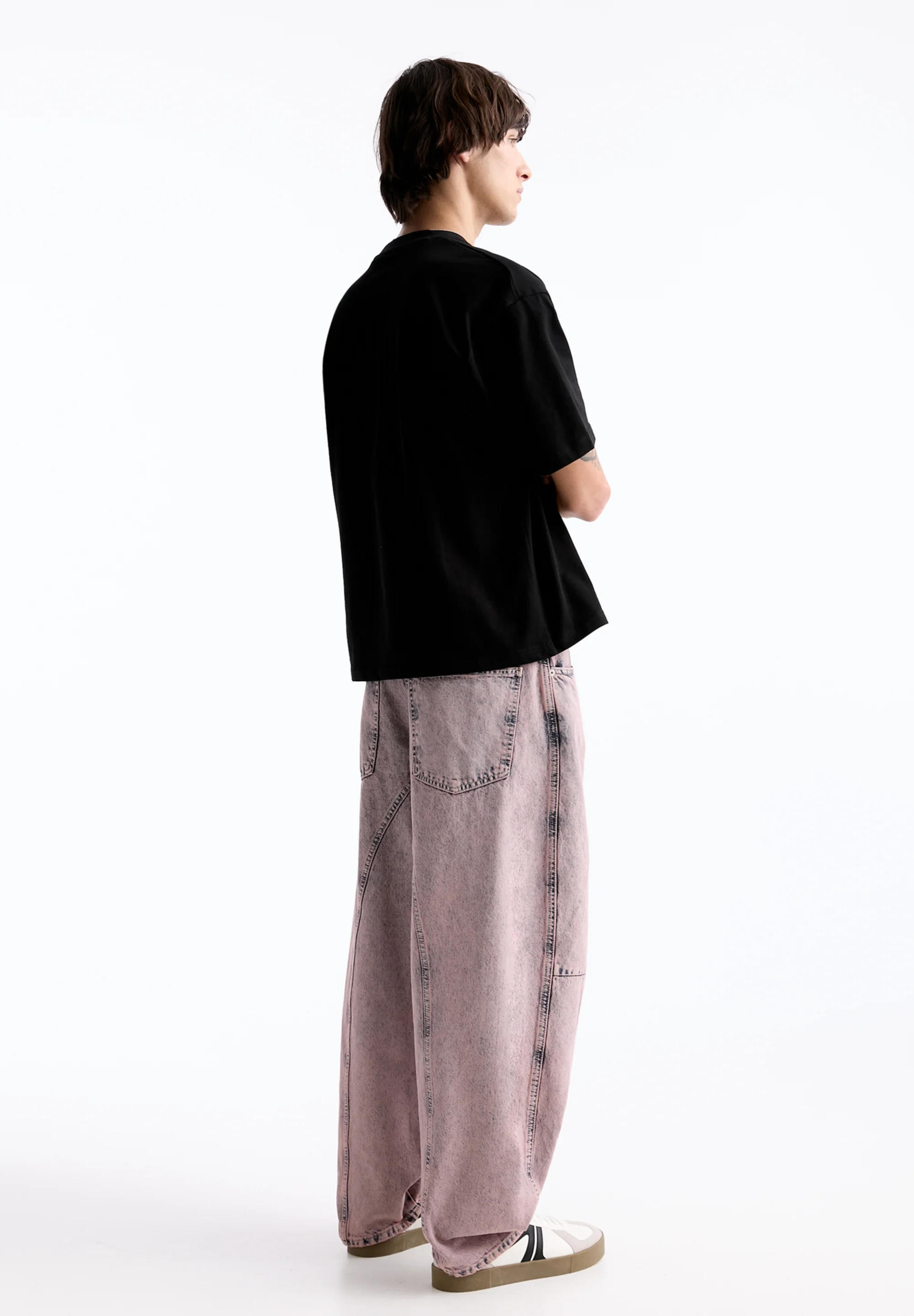 PULL&BEAR WASHED BARREL - Vaqueros pitillo