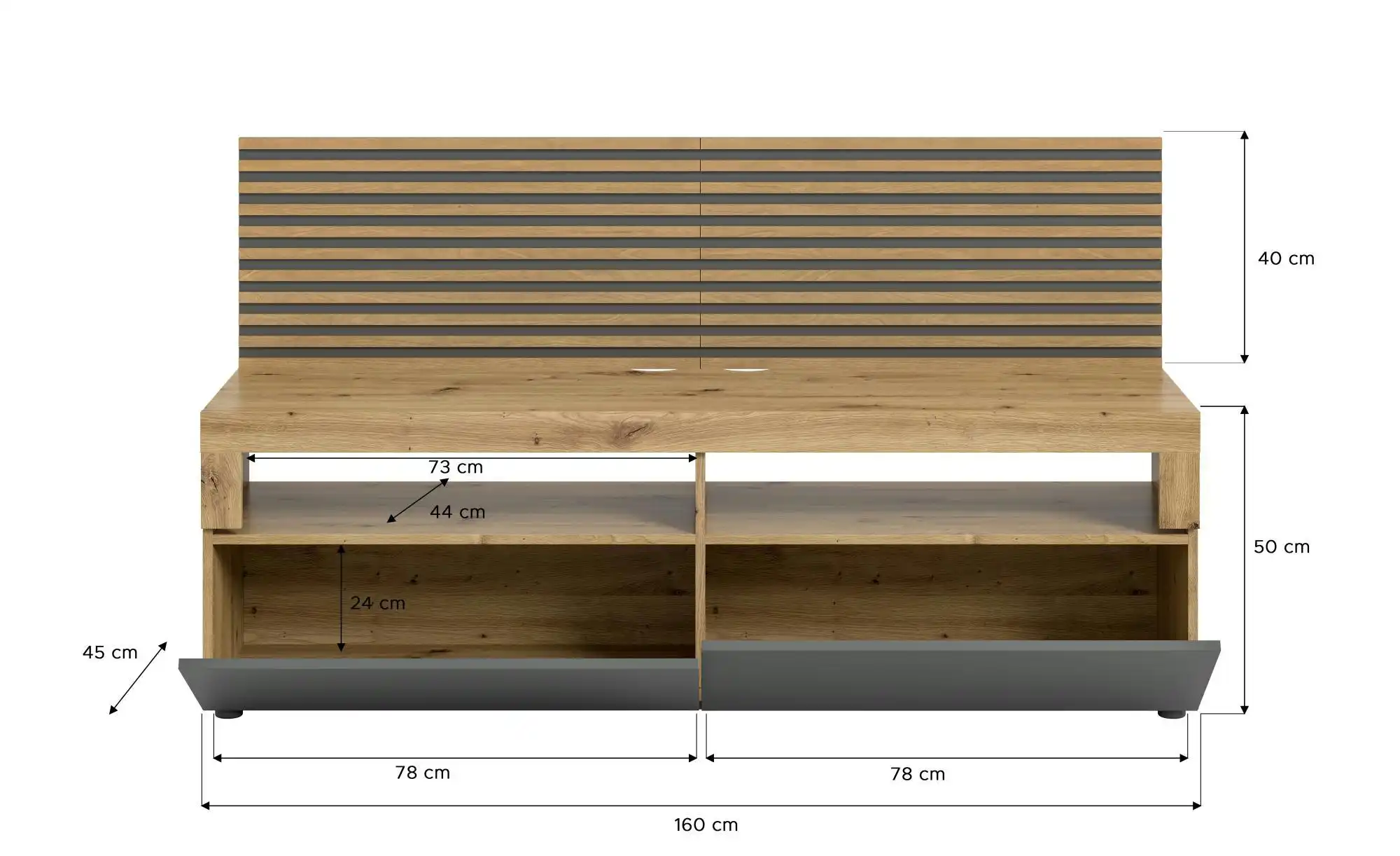 Lowboard inkl. Paneel