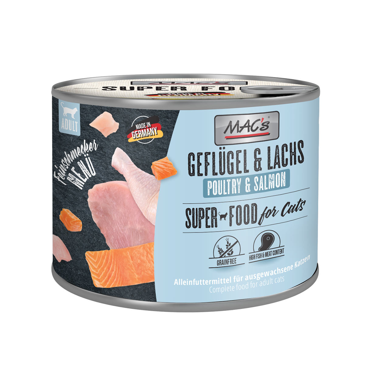 MAC's Cat Feinschmecker Menü Geflügel und Lachs bei ZooRoyal