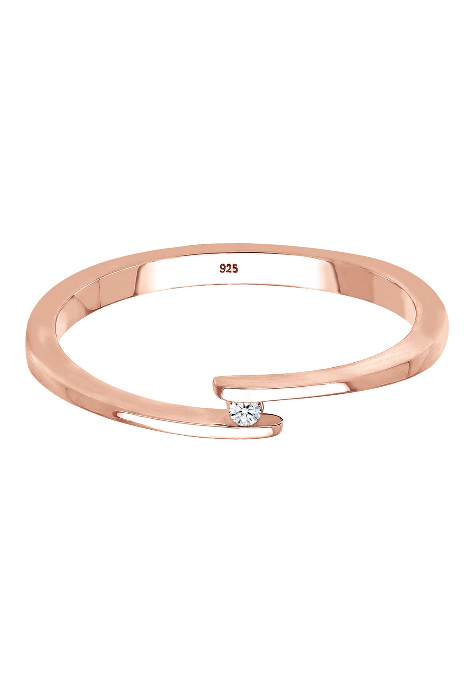 Elli DIAMONDS Elegancki diament zaręczynowy (0,02 ct.) Srebro 925