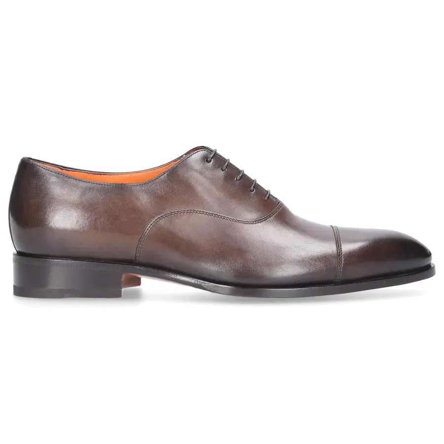 Santoni - Businessschuhe Oxford 12474 Kalbsleder - braun
