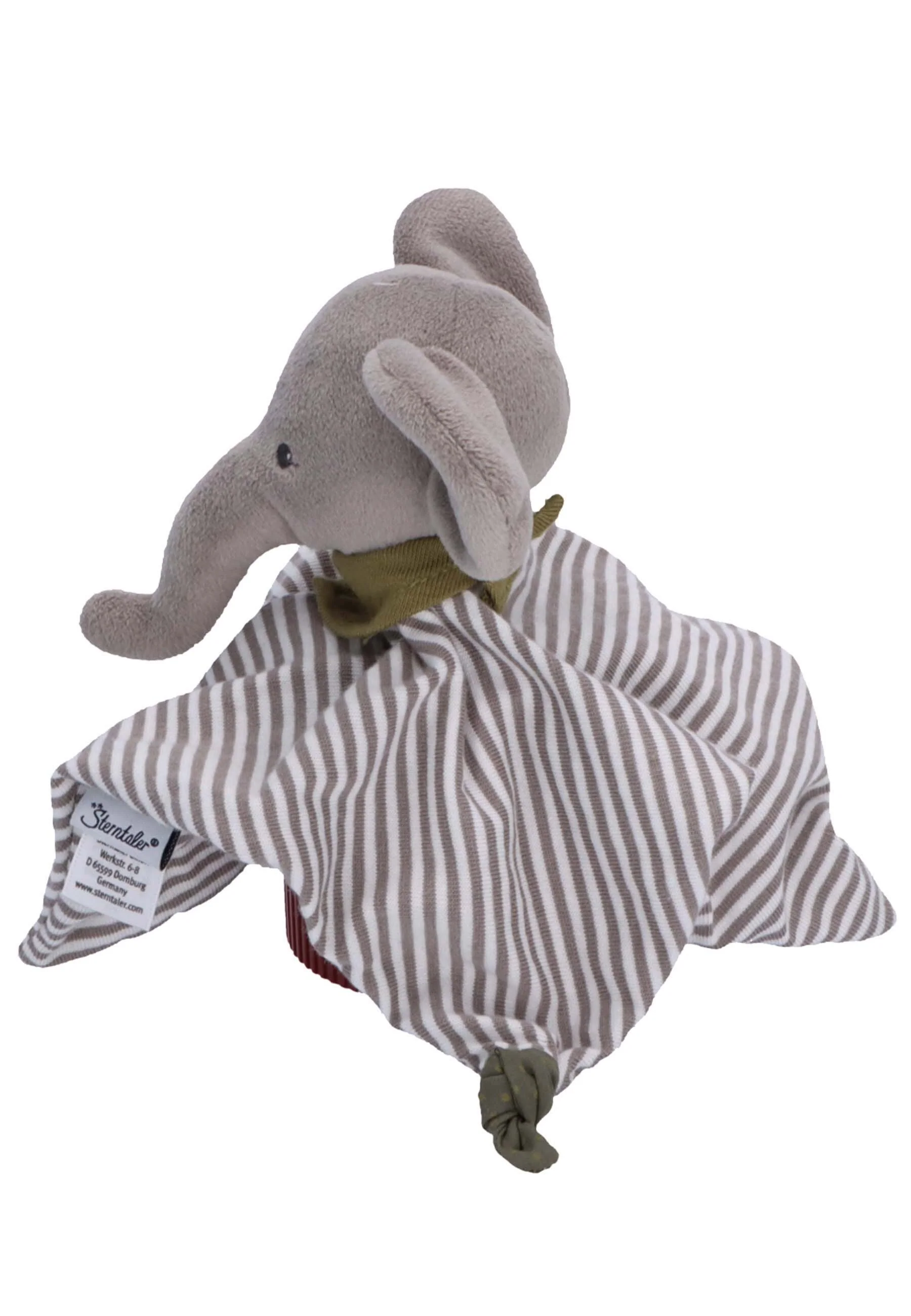 Schmusetuch Elefant Eddy in Grau, ohne Rassel