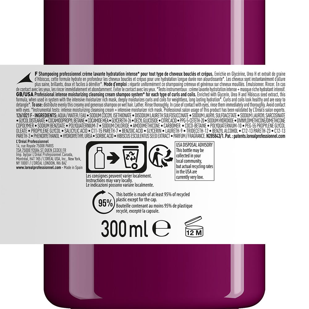 L'Oréal Professionnel Paris Curl Expression Intense Moist Cleansing Cream 300 ml