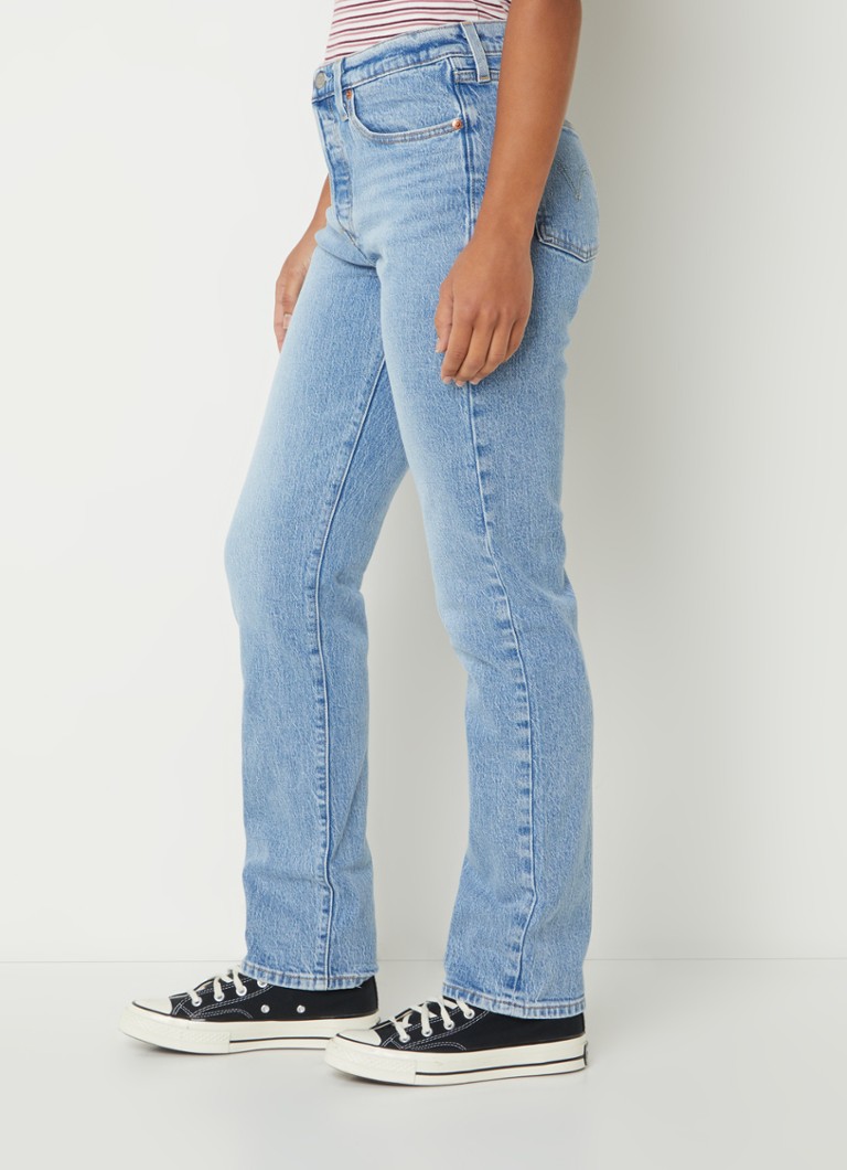 Blugi Levi's 501, talie înaltă, picior drept, spălare medie