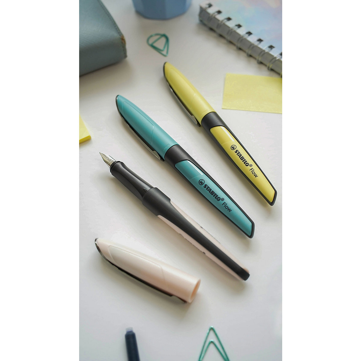 Füllhalter Flow MODERN OFFICE M-Feder pastelltürkis, inkl. Patrone