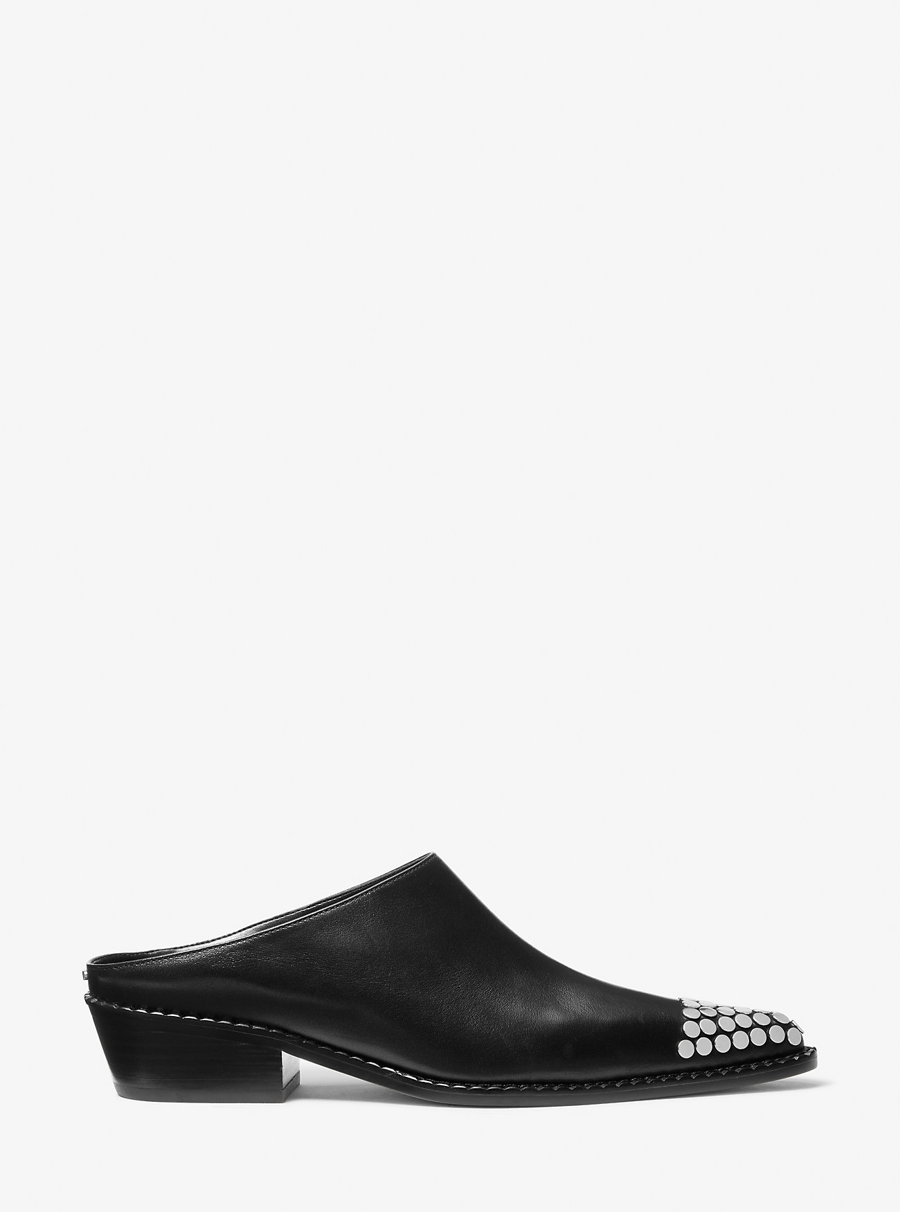 Nash Studded Leather Mule - SVART