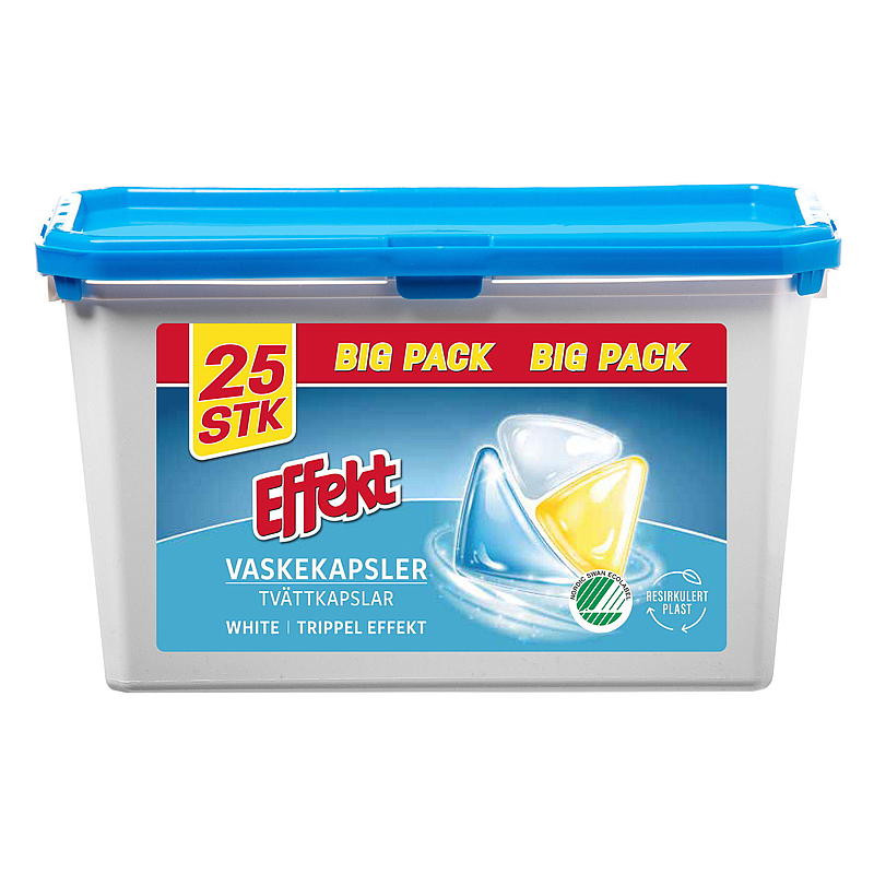 Effekt Vaskekapsler 25 stk hvit Effekt