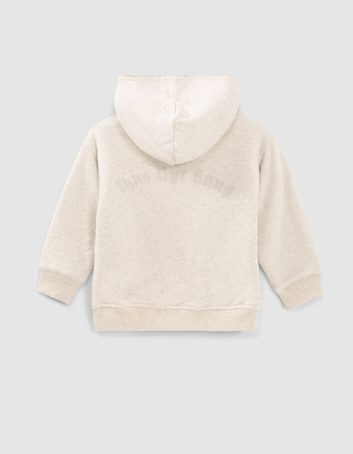 Cardigan réversible écru Sherpa et moka molleton garçon