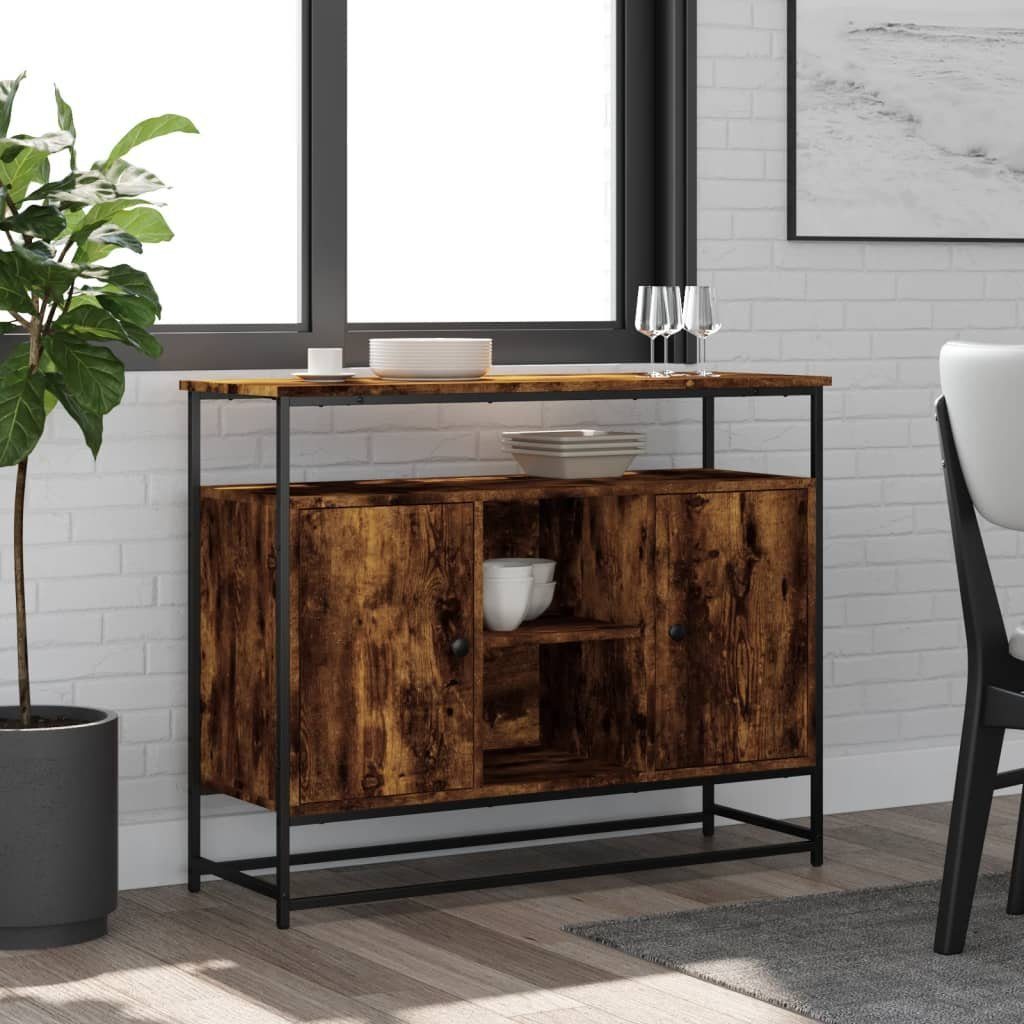 vidaXL Sideboard Sideboard Räuchereiche 100x35x80 cm Holzwerkstoff (1 St)