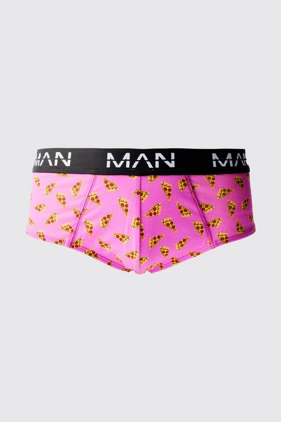Boxershorts mit Man Pizza Print