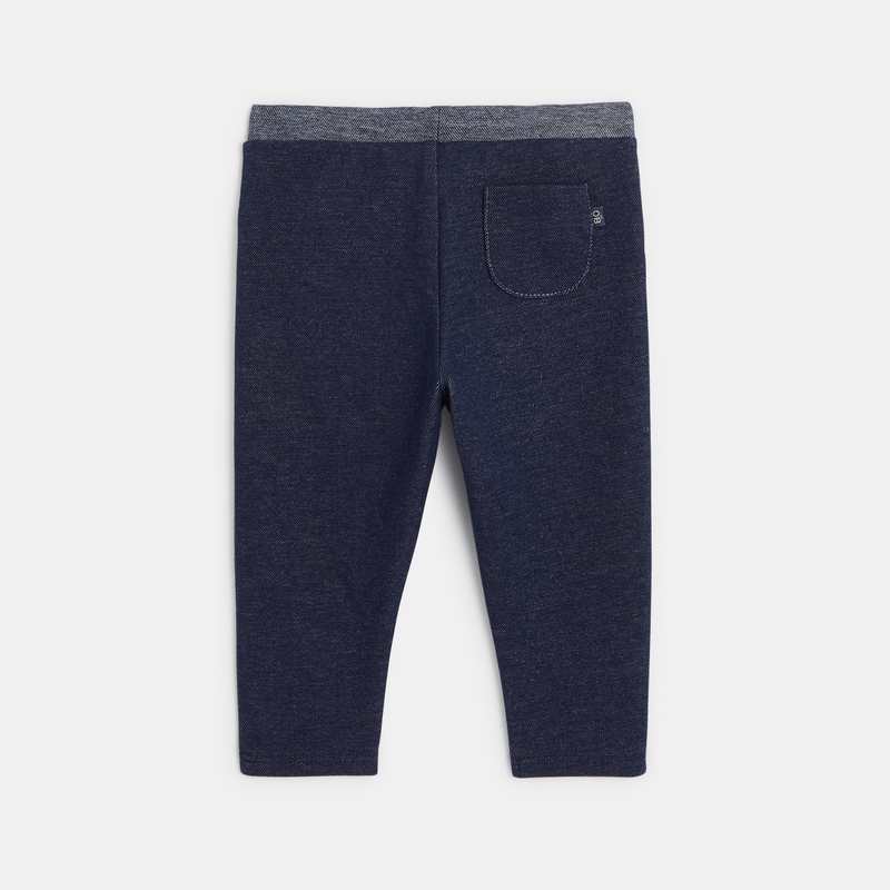 Pantalon molleton bleu bébé fille
